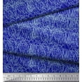 thumbnail image 3 of Soimoi Blue Poly Georgette Fabric Brush Stroke Abstract Printed Fabric 1 Yard 42 Inch Wide, 3 of 3