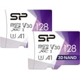 thumbnail image 1 of Silicon Power Lot de 2 U3 128 Go ro SD Compatible Nintendo-Switch, SDXC rosdxc Haute Vitesse Cl 10 roSD, 1 of 5