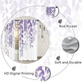 thumbnail image 5 of Purple Leaves Kitchen Curtains Rod Pocket Purple and White Lilac Leaf Eucalyptus Botanical Plant Small Short Tier Cafe Curtain Neutral Window Treatment Drapes Decor(27.5W X 39L Inch 2 Panels), 5 of 6