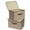 Beige, variant on Topboutique Decorative Storage Boxes with Lids, Collapsible Storage Bins, Foldable Storage Bins, Fabric Baskets Closet Organizer, Large Storage Box (Khaki, 2 Pack)