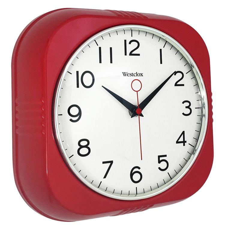 Retro American Football Field Wall Clock 9.5 Inch Non-Ticking Silent Clocks Round Bathroom Clock Battery Operated Quartz Analog Decorative Desk Clock for Living Room
