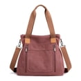 thumbnail image 4 of MORESEC Canvas Tote Bag, Large Canvas Tote with Handles and Shoulder Strap, Roomy Main Compartment with Inner Pockets, Durable Material for Work, Travel, and Shopping, Water-Resistant Fabric, 4 of 4