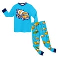 thumbnail image 6 of KPOPLK Toddler Boys Pajamas Clothes Fall Winter Kids Baby Sleepwear Jammies Clothes 2-8 Years Sky Blue Size 6-7 Years, 6 of 6