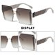 thumbnail image 4 of Gafas de sol sin marco cuadradas con recorte, gafas de sol de tiro callejero de moda con montura grande, hechas de PC, 4 of 6