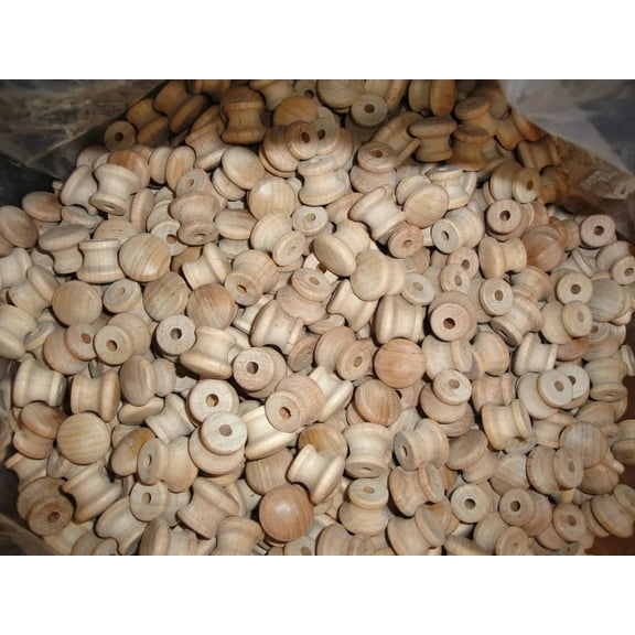 3/4 inch Wood Drawer Knobs, Unfinished Cabinet Knobs -Qty: 5, 10, 25, 50 knobs