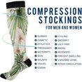 thumbnail image 4 of GZHJMY 1 Pair Jungle Palm Leaves Compression Socks for Women Men, Knee High Stocking for Running,Athletic,Medical, 4 of 7