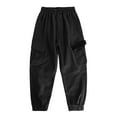 thumbnail image 4 of Boys Cargo Pants Casual Straight Leg Workwear Trousers for 4-13 Years Old Kids with Elastic Waist and Pockets Boys Athletic Pants Size 10-12, 4 of 4