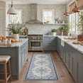 thumbnail image 5 of DEORAB 5x7 Area Rugs Floral Medallion Print Pattern Modern Farmhouse Dusty Blue Low Pile Lightweight Machine Washable Non Slip Rug for Living Room, Bedroom, 5 of 5