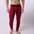 thumbnail image 6 of 2DXuixsh Mens C Ring Briefs Striped Long Thermal Low Breathe Leggings Patchwork Mens Pant Men's Underwear Fruit Of The Look Mens Underwear 95%Cotton+5%Spandex Red S, 6 of 9