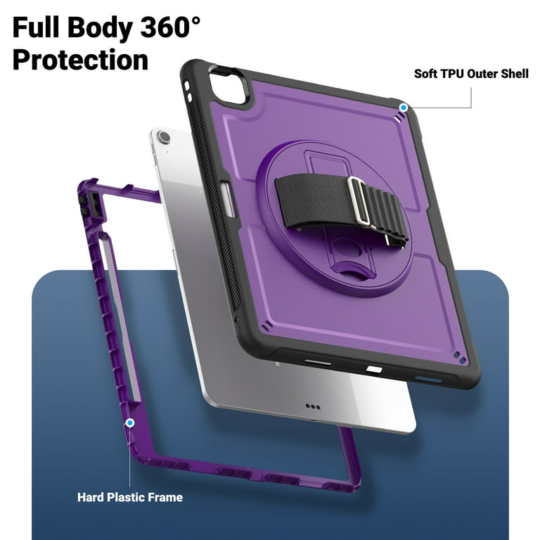 ELEHOLD Case for Apple iPad Air 13 (2024),Soft TPU Rugged Durable