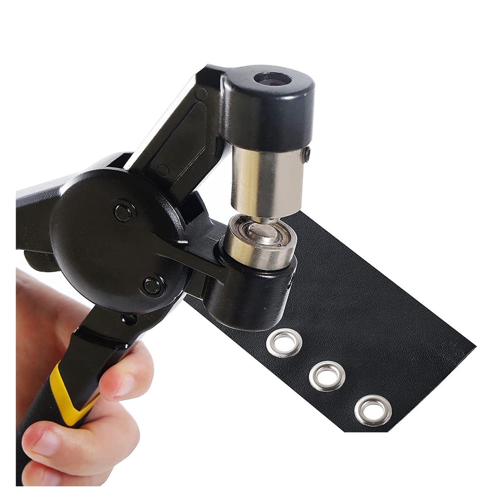 3/8Inch 10mm Grommet Plier Kit Grommet Hollow Hole Punch Tool Black Hand Press Handheld Eyelet Setter ,Widely Use