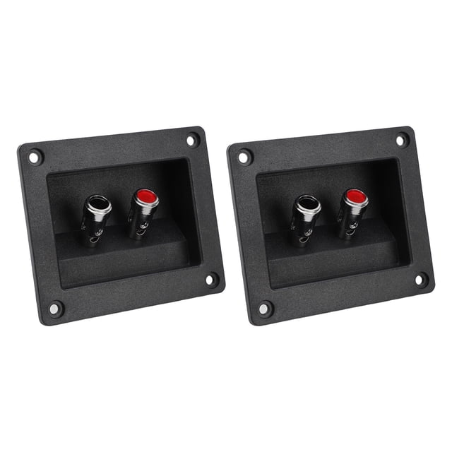 Taza De Terminal De Caja De Subwoofer, Caja De Altavoz Cuadrada De Alta Resistencia, Terminal Tipo Empuje Compacto Con Tornillos Para Coche, RV, Barco