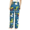 thumbnail image 3 of Bingfone Pajamas For Women,Dinosaur On The Beach Vacation Pajama Pants With Pockets-Small, 3 of 9