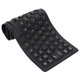 thumbnail image 3 of Fully sealed silicone keyboard, lightweight, portable, quiet, soft and comfortable, USB wired, for PC, black, 3 of 4