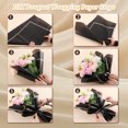 thumbnail image 7 of 20 Sheets Flower Wrapping Paper, Waterproof Black Bouquet Wrapping Paper, 22.8''x22.8'' Floral Gold Edge Wrapping Paper for Wedding Birthday DIY, 7 of 7