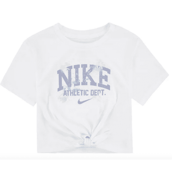 Nike Little Girls Just Diy It Knot Short Sleeve T-shirt - White