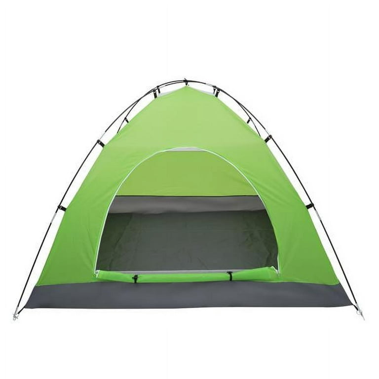 SALE CLEARANCE 4 Person Double Layer Family Camping Tent Outdoor Instant Cabin Tent for Hiking Backpacking Trekking Blue Green