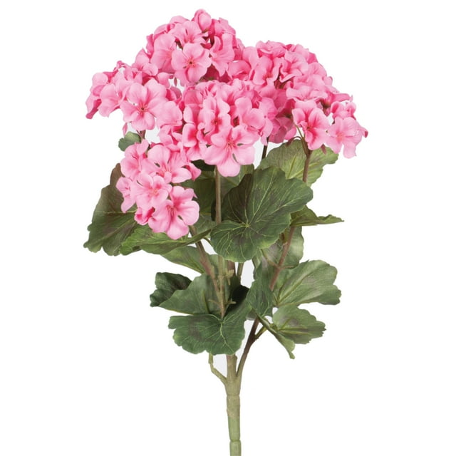 Vickerman VICK-FQ1731034 18 Pouces Coral Geranium Bush 4/pk
