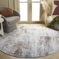 thumbnail image 2 of SAFAVIEH Vogue Martha Abstract Area Rug, Rust/Grey, 6'7" x 6'7" Round, 2 of 8