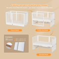 JOYMOR 8in1 Convertible Crib with 2" Mattress, AllStages