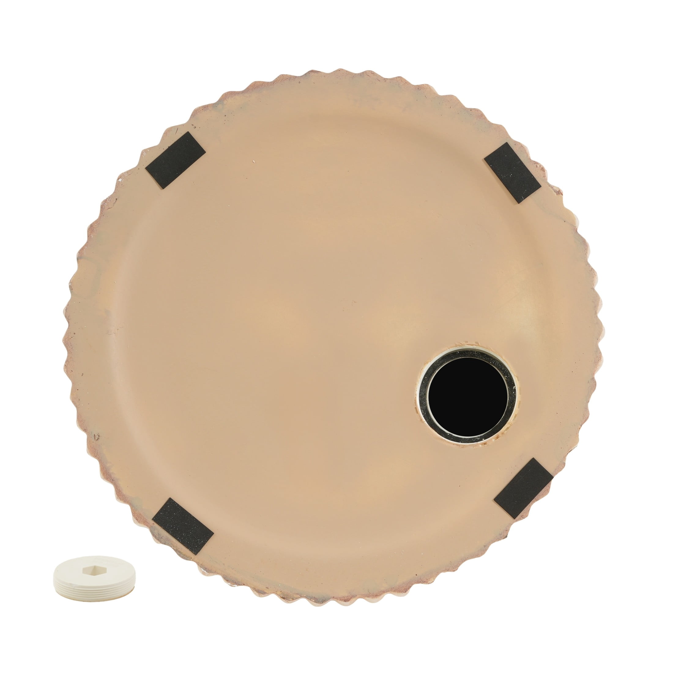 Christopher Knight Home Sand Fillable MGO Hourglass Umbrella Base Side Table, Beige Travertine