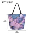 thumbnail image 5 of FORMRS Womens Canvas Tote Bag with Zipper Inner Pocket Shoulder Handbag, Watercolor Pink Marble Pattern, 5 of 7