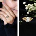 thumbnail image 3 of Rosec Jewels - Lab Grown Diamond Oval Engagement Ring 2 Carat - Big Diamond Celtic Knot Ring (EF-VS Quality), 14K Yellow Gold, US 9.50, 3 of 7