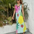 thumbnail image 3 of Lunarable Pineapple Sleeveless Dress Female Clothing Dress Women Summer 2025 Dress, 3 of 7