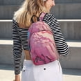 thumbnail image 5 of Bingfone Pink Parrot Tropical Blossoms Print Canvas College Laptop Backpack, Large Capacity Lightweight College Bookbag Casual Daypack, 5 of 5