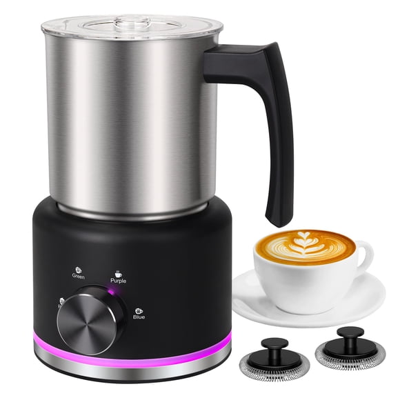 VIPDIGI Milk Frother, 16.9 OZ Milk Frother and Steamer, 4 in 1 Electric Milk Frother Dishwasher Safe Durable Silent Frother for Coffee Hot and Cold F