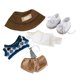 thumbnail image 5 of Conjunto de ropa para muñecos de peluche perfecl con sombrero y zapatos para muñecas de 38cm, 5 of 8
