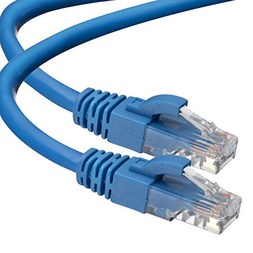 25 Pack Logico Cat5e Blue Ethernet Network Patch Cable RJ45 LAN Wire 15 ft