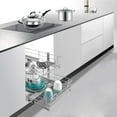 thumbnail image 2 of Heavy Duty 2 Tier Pull Out Cabinet Organizer, Kitchen Under Cabinet Slide Out Shelf, Chrome, 2 of 7