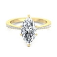 thumbnail image 2 of Fiji - Moissanite Marquise Cut Lab Diamond Engagement Ring with Sidestones, 2 of 4