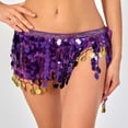 thumbnail image 2 of Belly Dance Hip Scarf, Belly Dancing Skirt Wrap with Gold Coins for Women Dance Music Festival Performance, 2 of 4