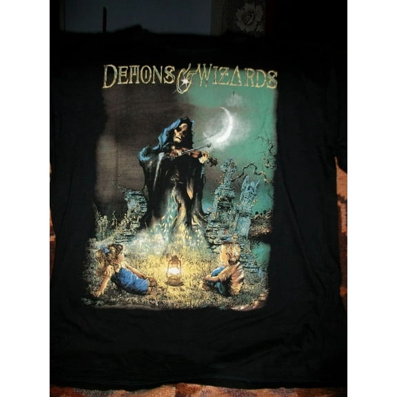 Demons & Wizards Gift For Friends Black T-Shirt Cotton All Size RD296