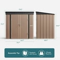 thumbnail image 2 of Outdoor Storage Shed 6'x4' Garden Shed with Double Locked Doors for Storing Lawn Mower, Bike & Outdoor Tools, Brown, 2 of 4