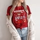 thumbnail image 5 of Blusa de mujer Navidad Impreso Casual Moda Todo-fósforo Camiseta de manga corta Tops Pompotops  hfajkhk124418, 5 of 5