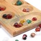 thumbnail image 4 of Board Game with Stone Pebbles - Kalaha Board Game with Foldable Wooden Board - Board Games for Family - Strategy Games for Kids and Adults, 4 of 5