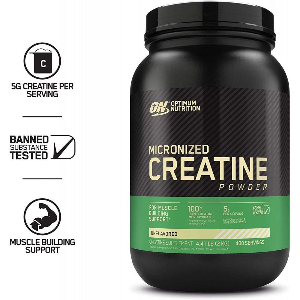 Optimum Nutrition, Micronized Creatine Powder, Unflavored, 4.41 lb, 400 Servings