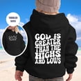 thumbnail image 2 of SUXIAN Boys Hoodies Casual Loose Cute Print Long Sleeve for Sport Comfortable Wear Black_#1 7-8 Years, 2 of 5