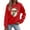 05 Red, variant on Weiqiqre Tops for Women Trendy Christmas Sweatshirts For Women Santa Christmas Sweatshirt Cute Long Sleeve Pullover Top
