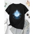 thumbnail image 2 of Camiseta De Verano Para Mujer, Moda Informal, Ropa Cómoda, Camisetas De Manga Corta MCreative Geometric Pattern Print Women'S Fashion Short-Sleeve Top, Simple Casual Sports T-Shirt, Comfortable Summ, 2 of 6