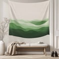 thumbnail image 5 of Green Beige Ombre Tapestry for Bedroom Wall Hanging Tapestry, Minimalist Ocean Waves Linen Ceiling Backdrop Tapestries Poster Blanket Wall Decor for Teens Room Living Room Dorm 59" x 90", 5 of 8