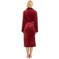 thumbnail image 4 of HEARTNICE Womens Fleece Robes, Plush Long Bathrobe Soft Warm Robes,(Wine,S-M), 4 of 5