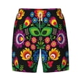 thumbnail image 4 of Lsque Mens Swim Trunks Traditional Floral Polish Pattern - Bathing Suit Compression Liner - Beach Swim Shorts Swimwear - (S-3XL) - Stretch Quick Dry -XX-Large, 4 of 9