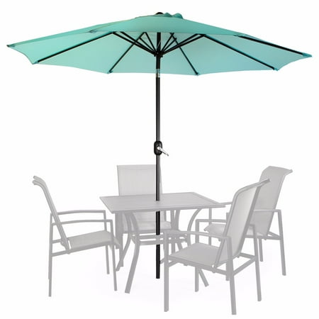 Barton 9' ft Patio Umbrella Round Sunshade Outdoor Canopy Backyard Tilt and Hand Crank -