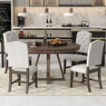 Atumon 5 Piece Farmhouse Dinner Furniture Set, Extendable Round Dining ...