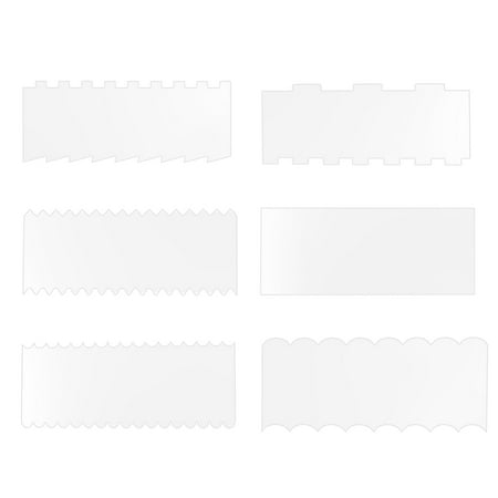 

6Pcs Cake Scrapers Acrylic Cake Cutters Kitchen Baking Supplies (Transparent)