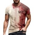 thumbnail image 1 of T-shirt Décontracté à Col Rond pour Hommes avec Imprimé Graphique d'Halloween, Manches Courtes, Grande Taille, pour Automne Hiver, 1 of 6
